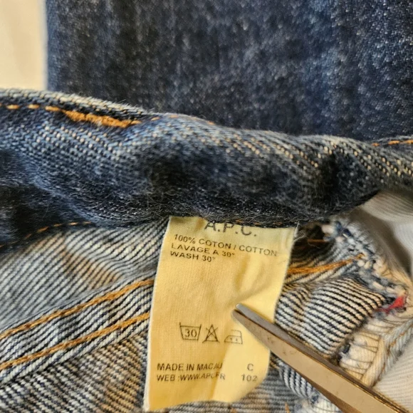 A.P.C. Rescue Jean Droit Japanese Selvedge Men's, 34